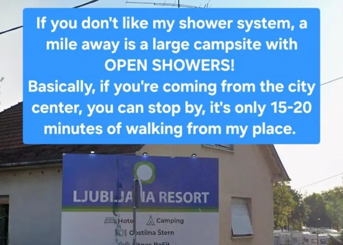 Kemp Land For Your Tent Next To A River With A Garden Shack Get Two Bicycles And Two Water Floats Use The Pinpoint Location Not The Address To Get Here Bathroom Is A Bit Different So Check Youtube Video Riverrundusko Open Showers In A Nearby Camp Lublaň